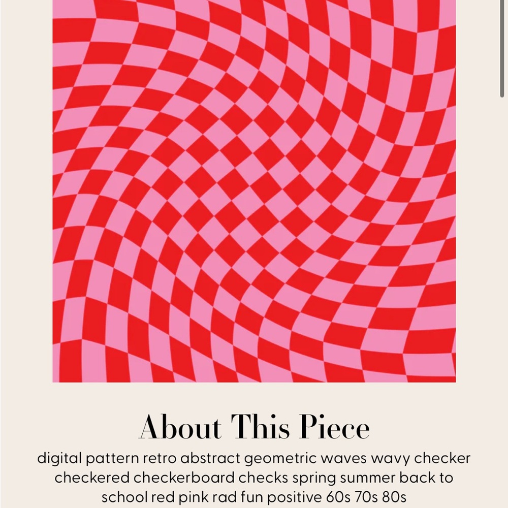 Orange and Pink Checkered Wave Blanket